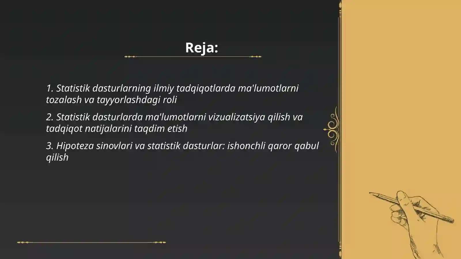 Statistik dasturlarning ilmiy tadqiqotlardagi roli 2