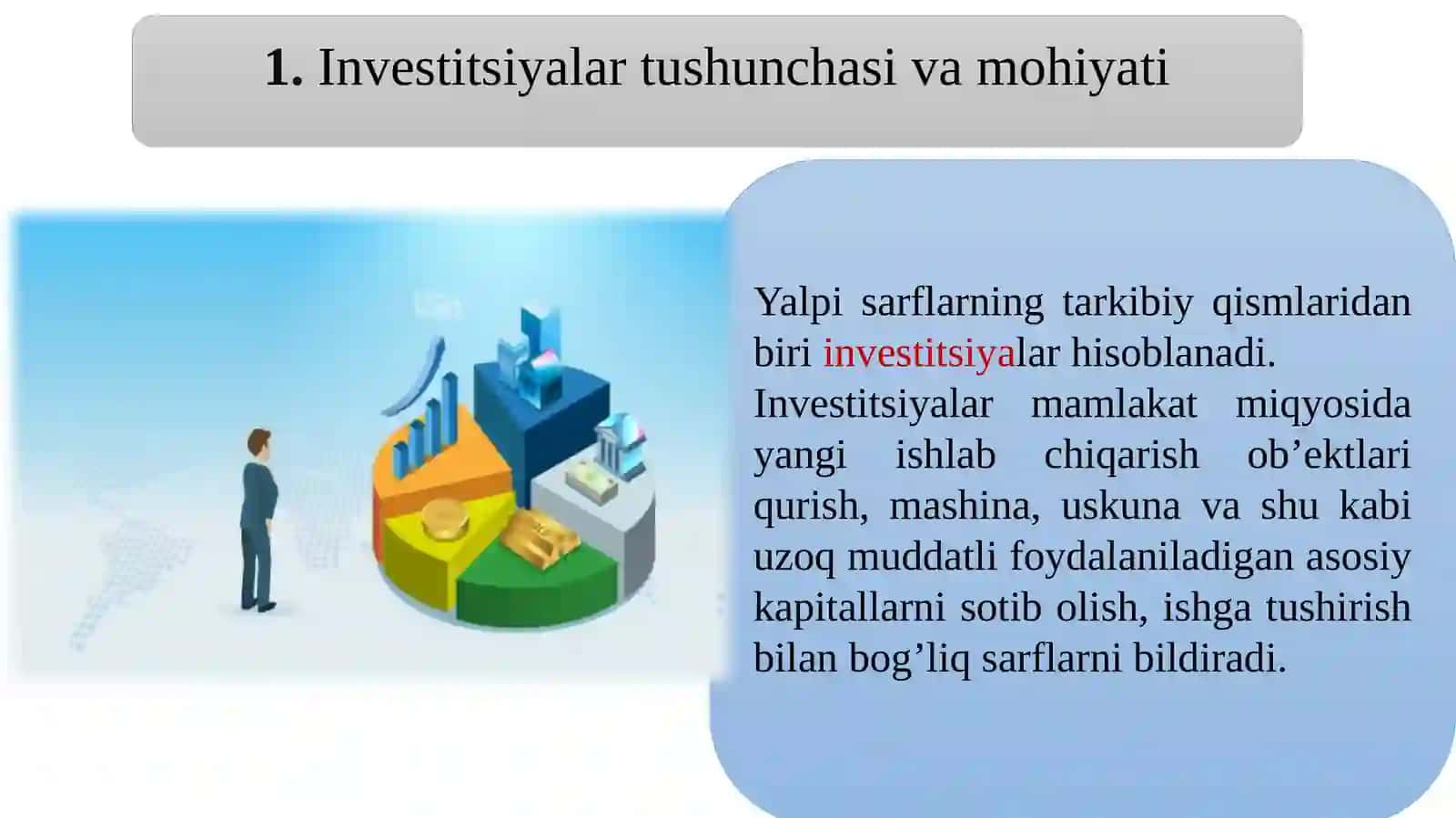 Investitsiyalar va tadbirkorlik faoliyatini moliyalashtirish 2