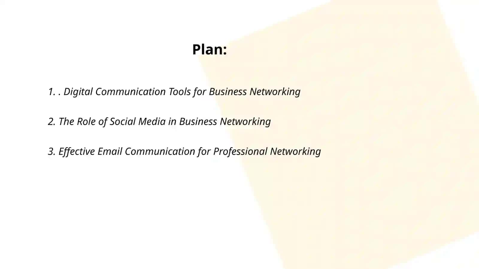Business communication networking 2