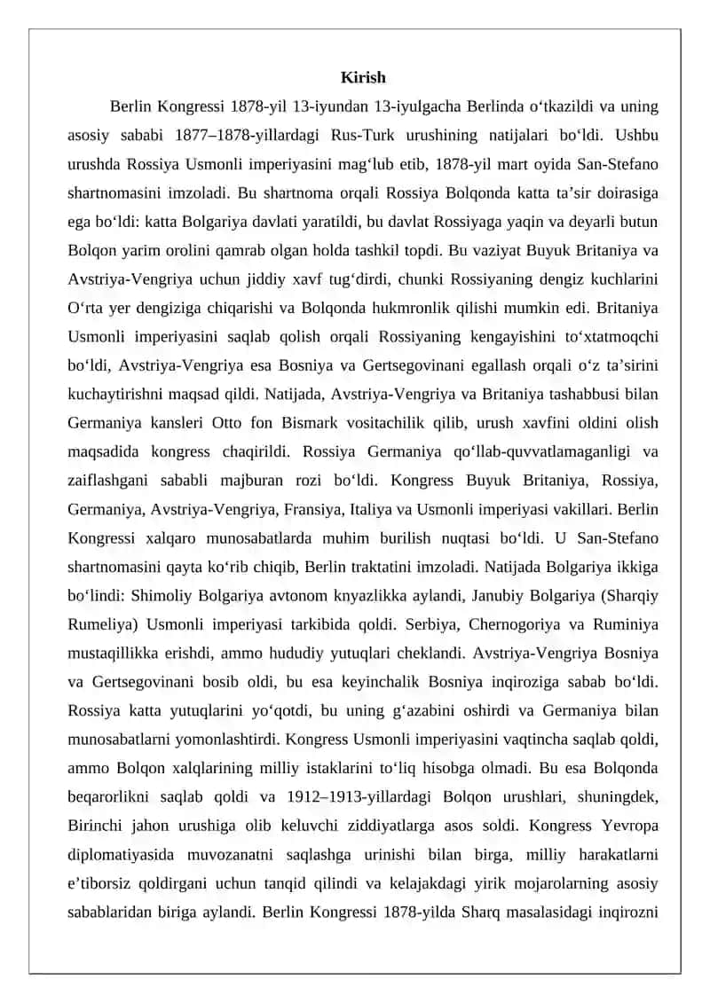 Berlin Kongressi 2