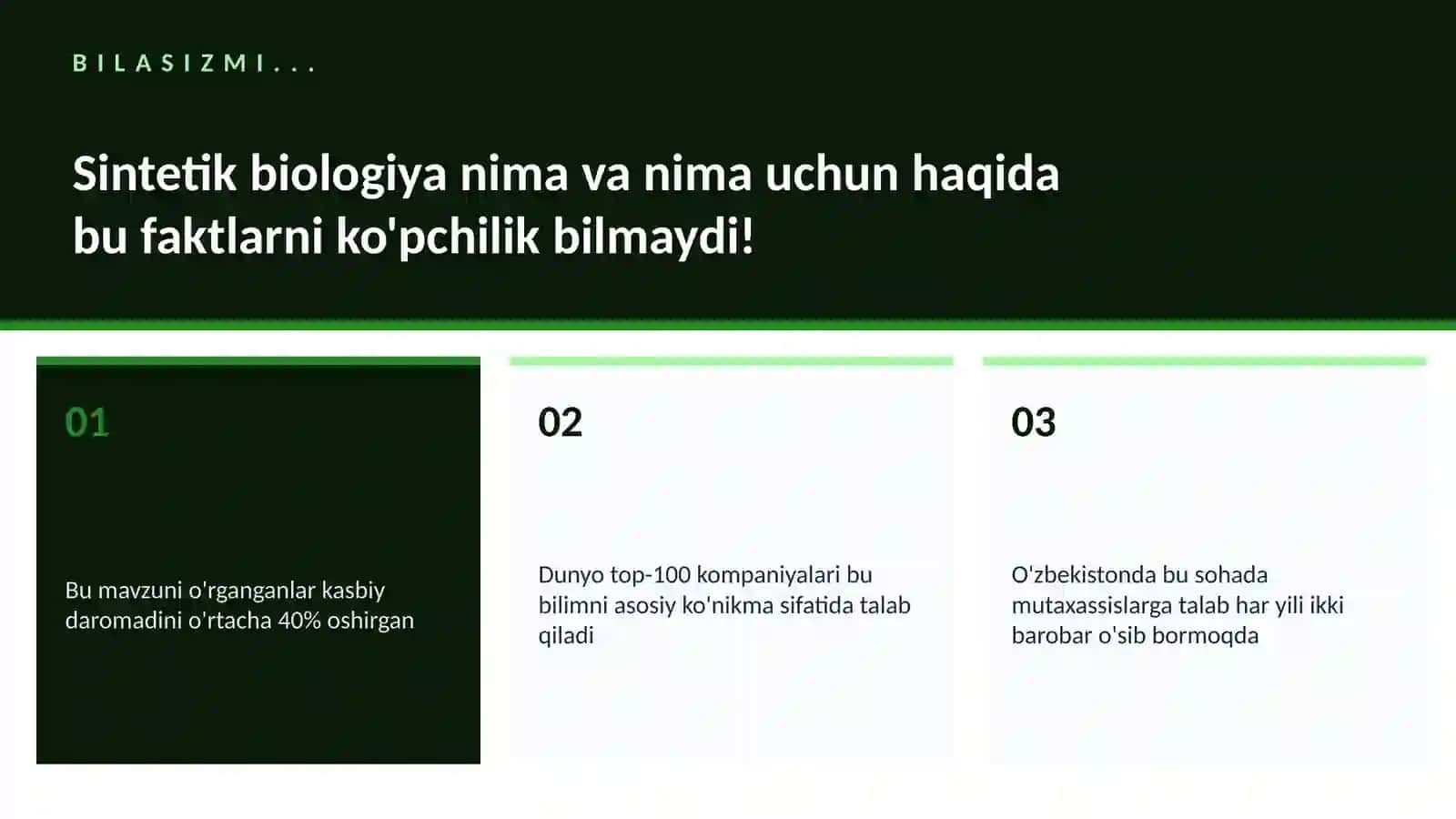 BIOTEXNOLOGIYA VA GENOMIKA 2