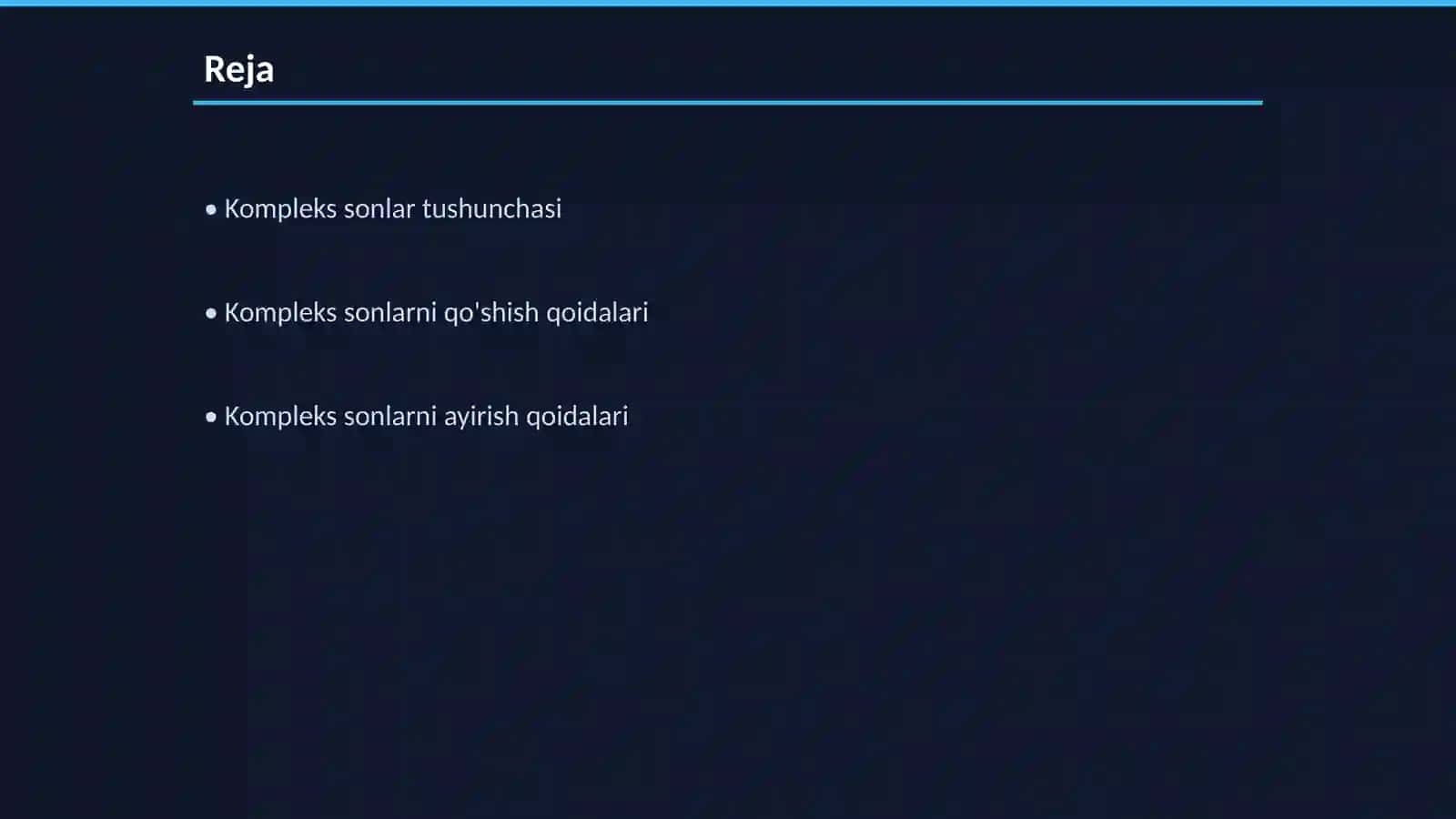 Kompleks sonlarni qo'shish va ayirish 2