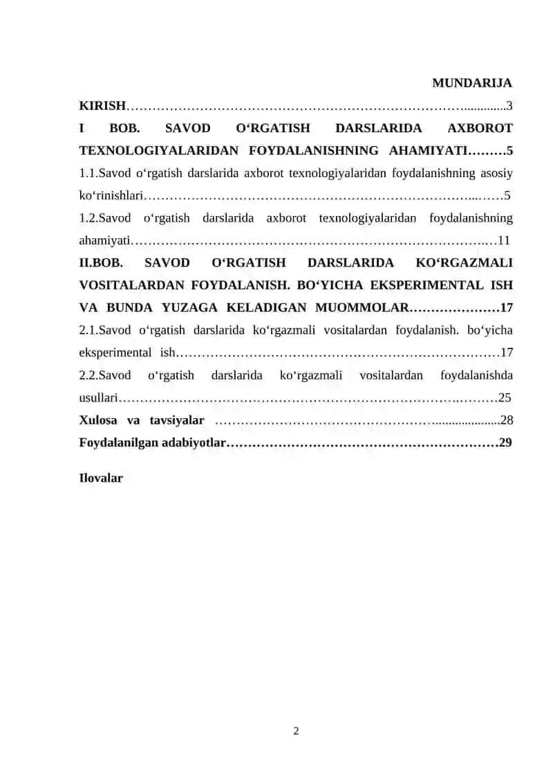 Savod Oʻrgatish Darslari 2