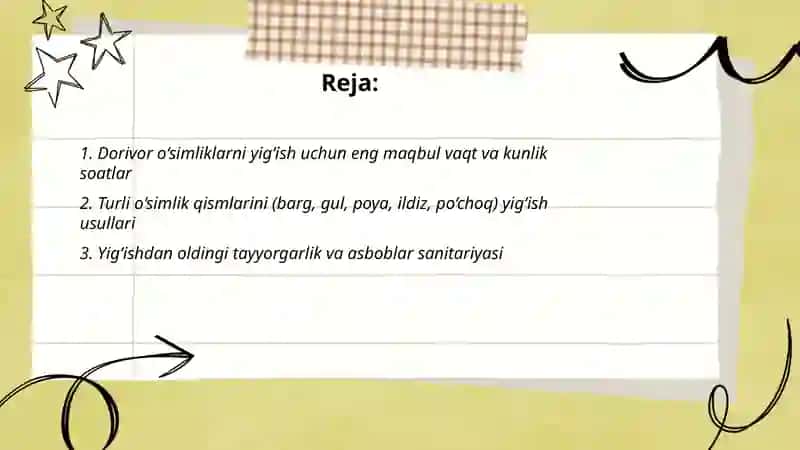 Dorivor o‘simliklarni yig‘ish, quritish va saqlash 2