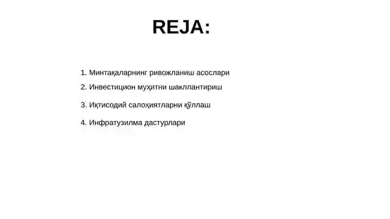 Минтақаларнинг ривожланиш стратегияси 2