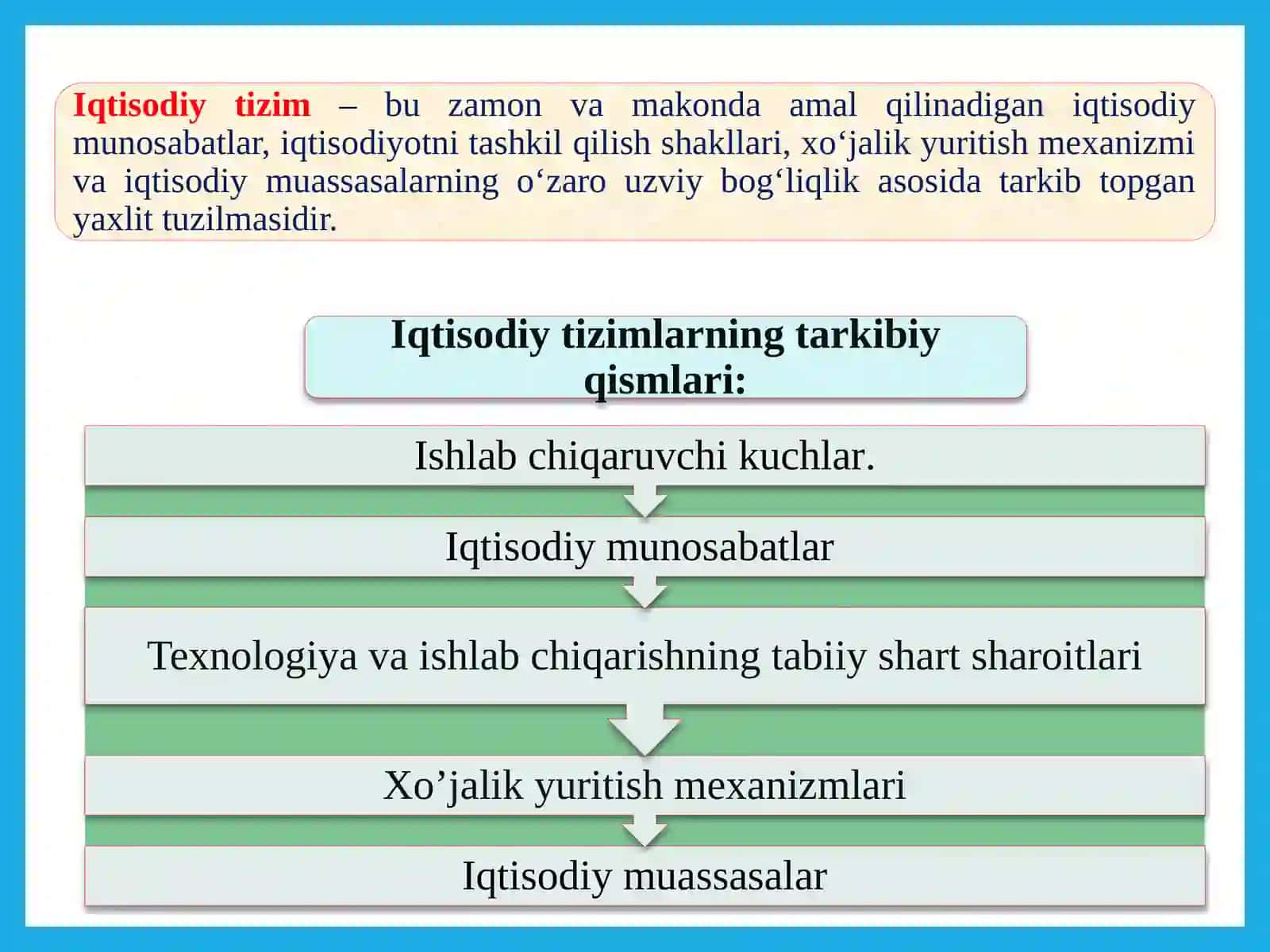 Iqtisodiy tizimlar 2