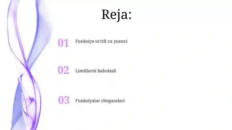 Funktsiya va uning limiti 2