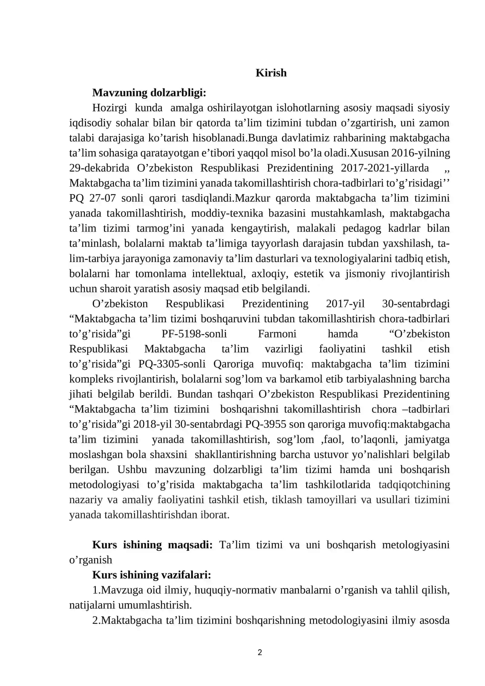 Mavzuning dolzarbligi 2