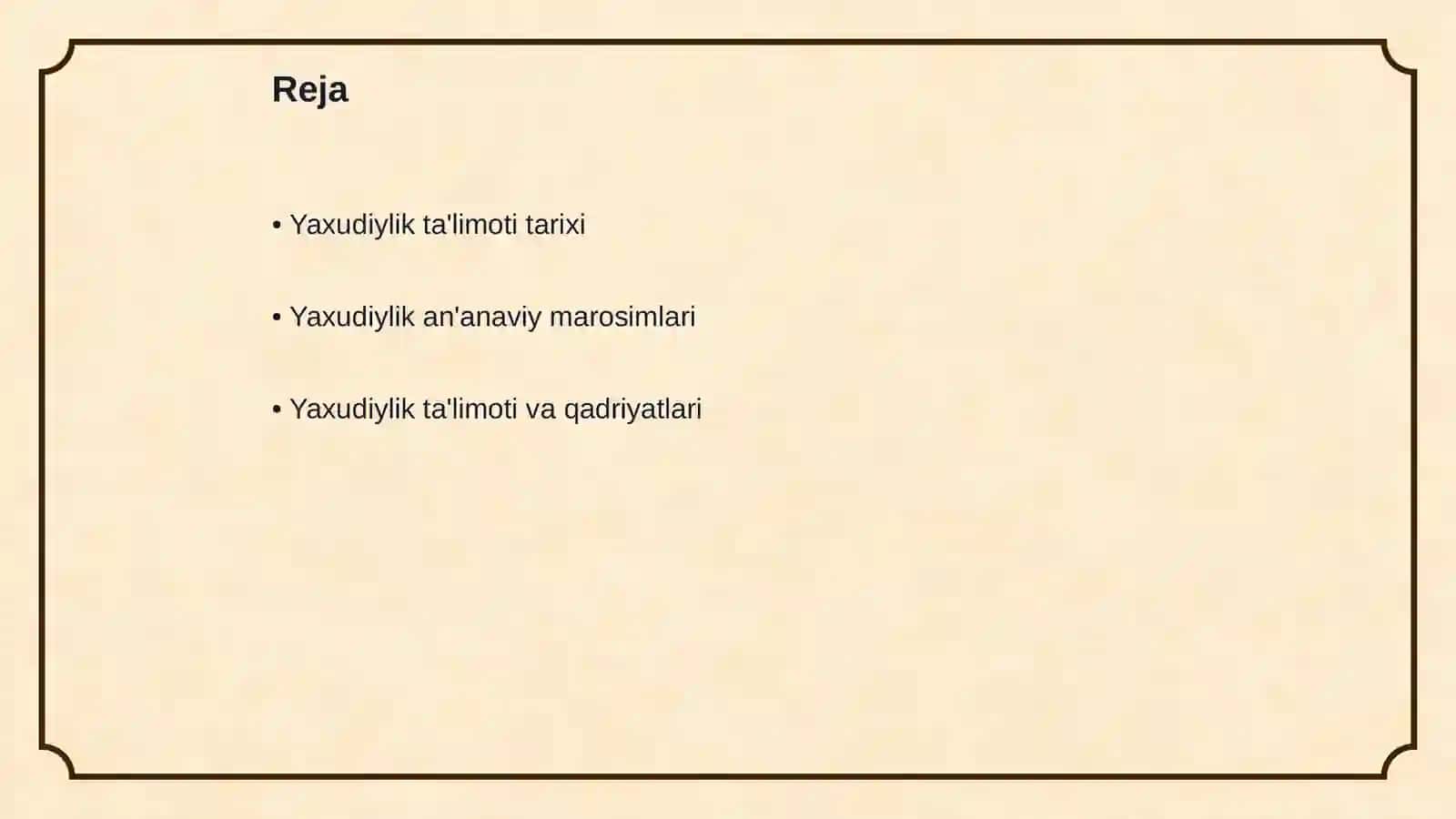 Yaxudiylik talimoti an'ana va marosimlari 2