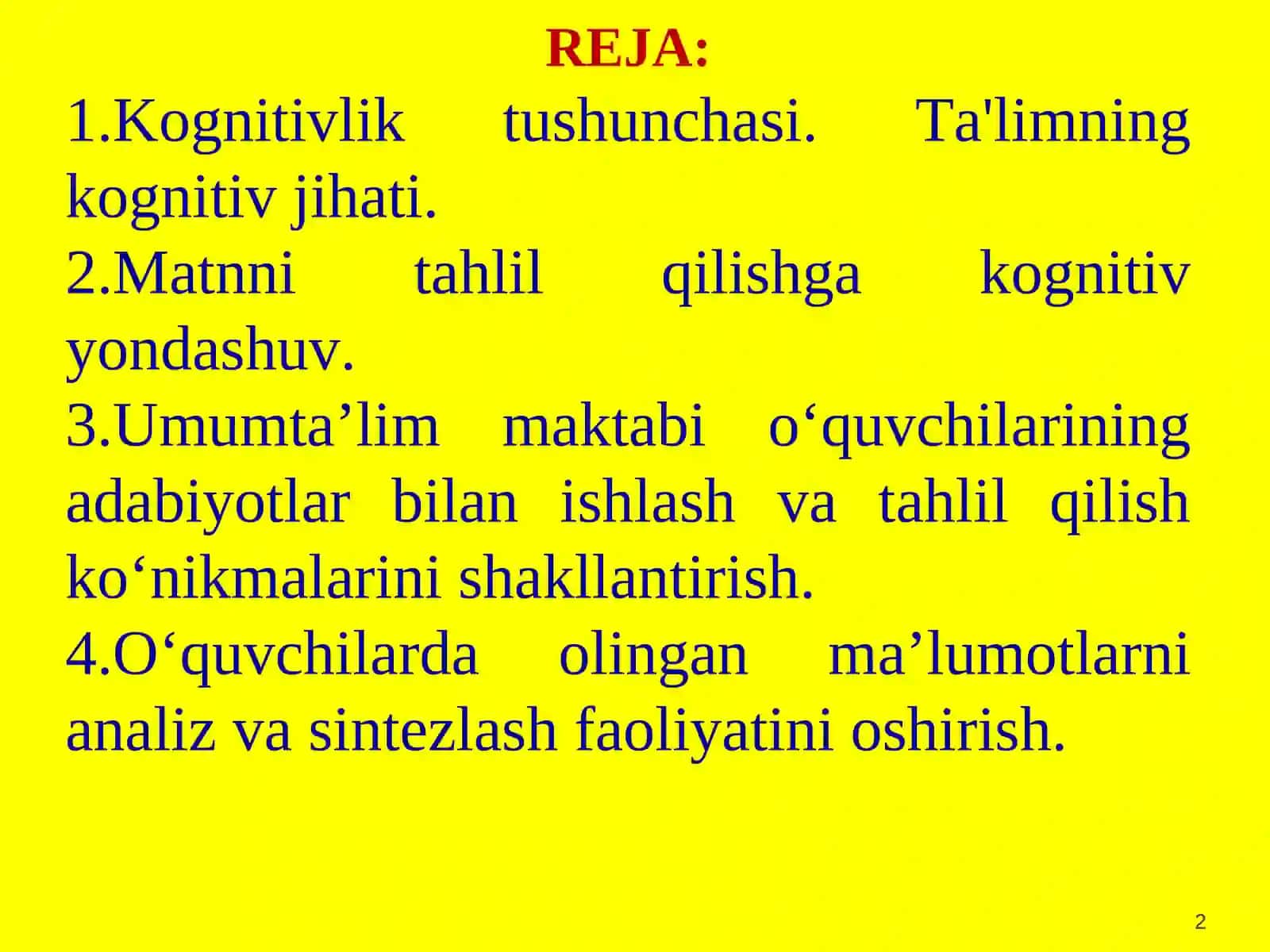 Ta'lim jarayonida o‘quvchilarda kognitivlikni shakllantirish 2
