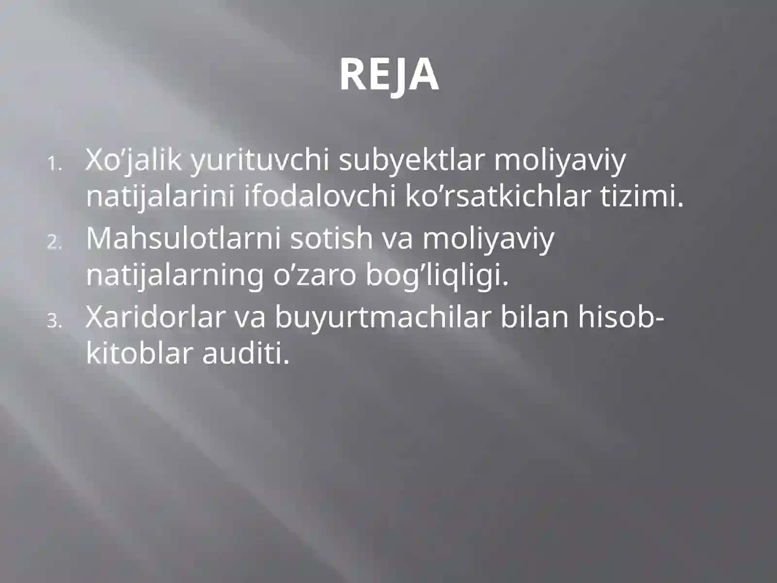 DAROMADLAR VA XARAJATLAR AUDITI 2