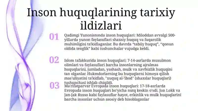 Inson Huquqining Tarixiy Rivojlanish Bosqichlari 2