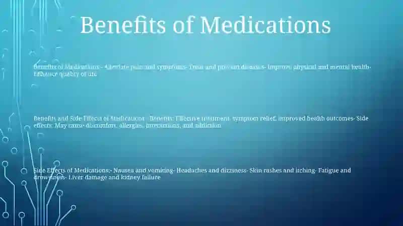 Benefits A Side Effects Of Medications 2