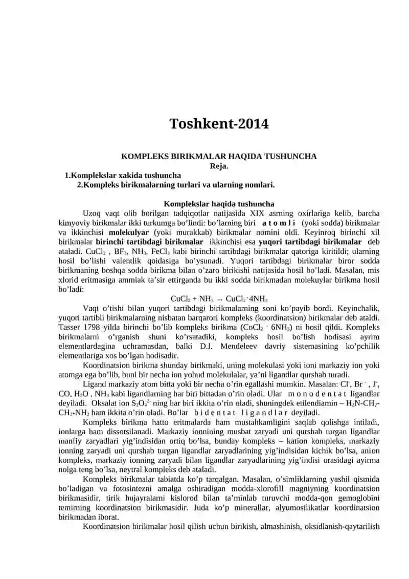 Kоmplеks birikmаlаr 2