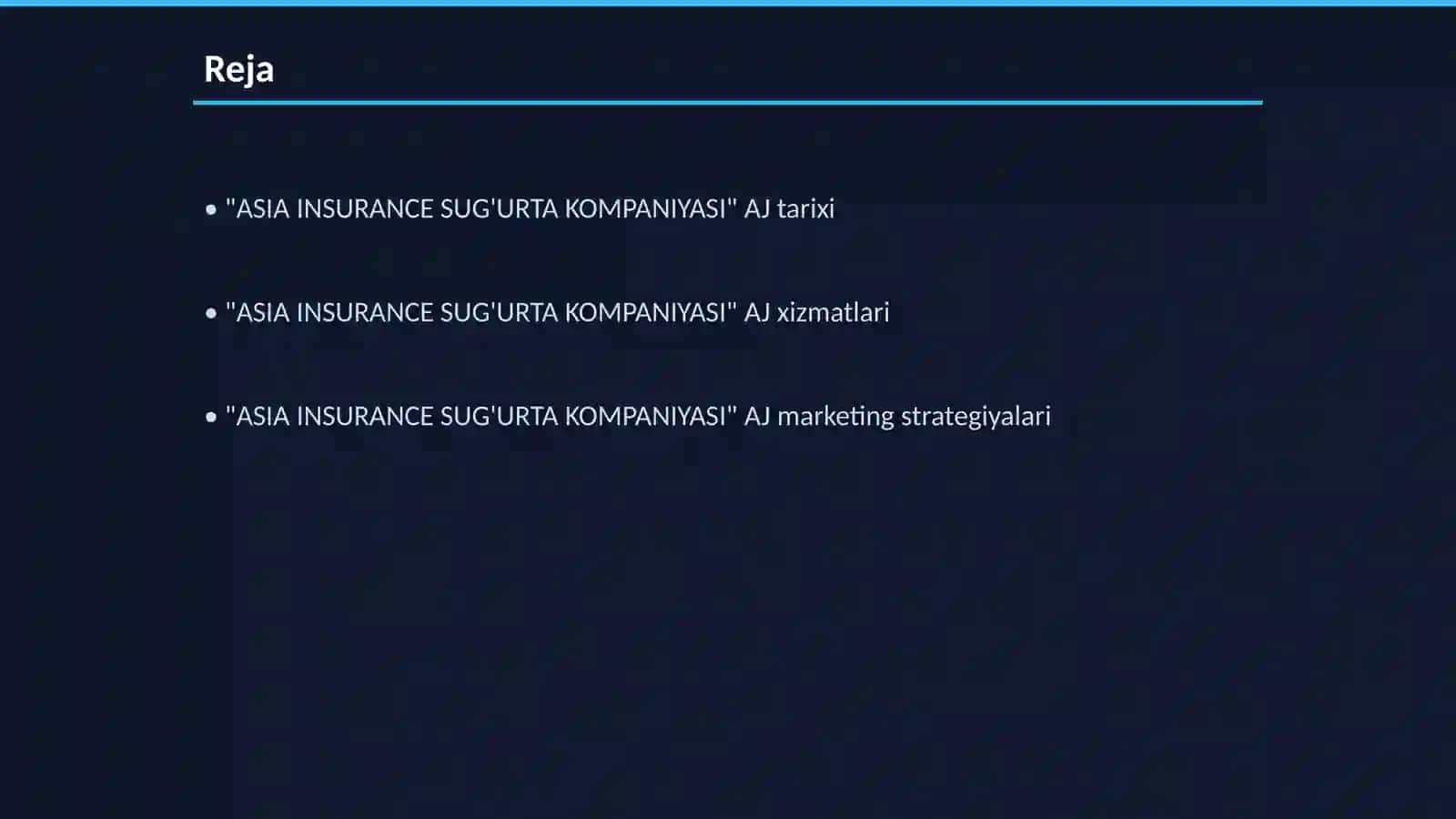 ASIA INSURANCE SUG'URTA KOMPANIYASI 2