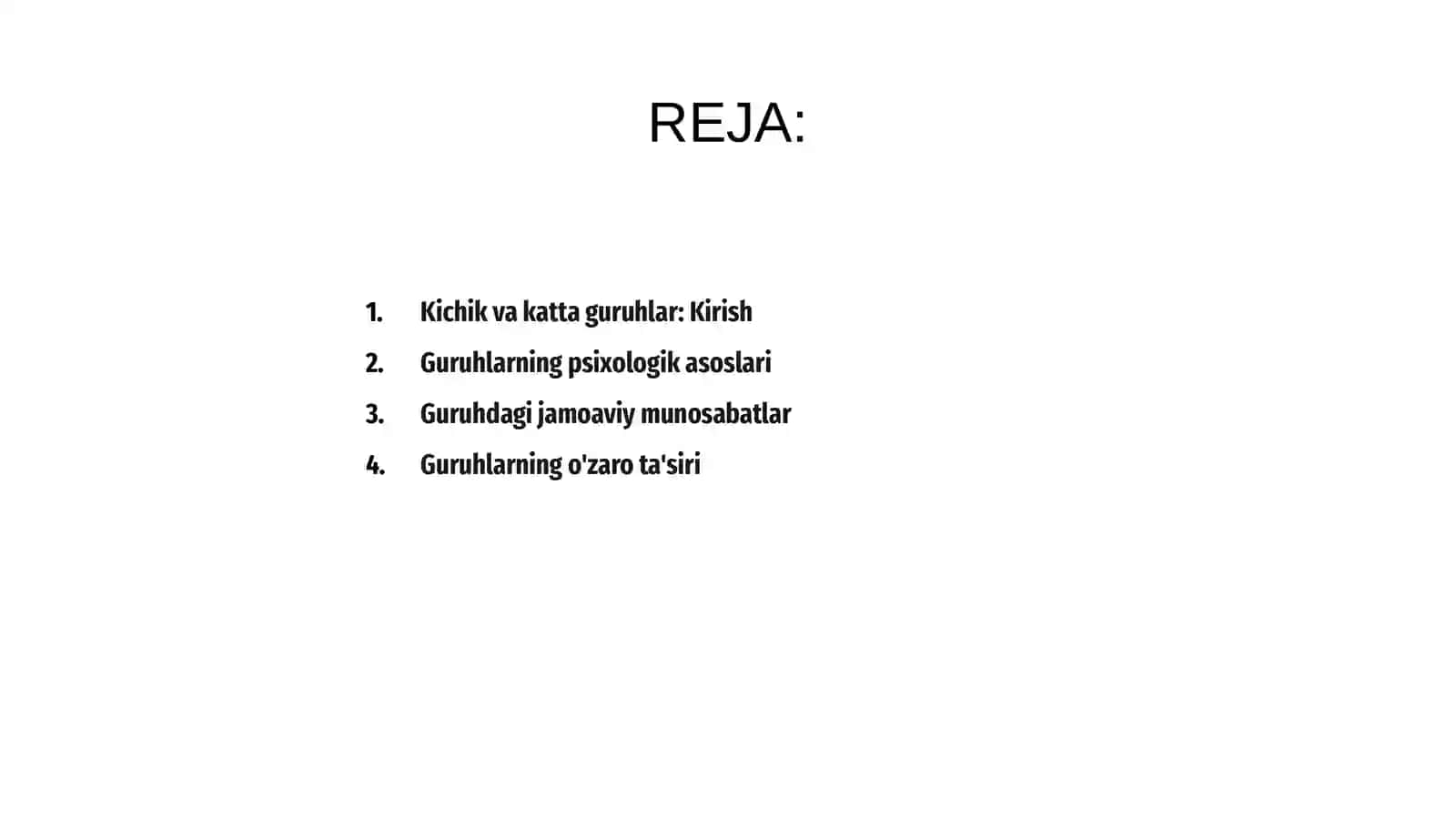 Kichik va katta guruhlar psixologiyasi 2