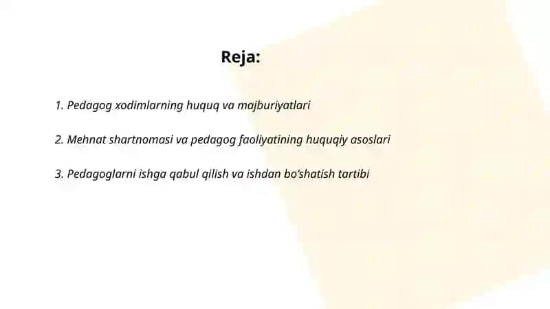 Pedagog xodimlarining huquqiy maqomi 2