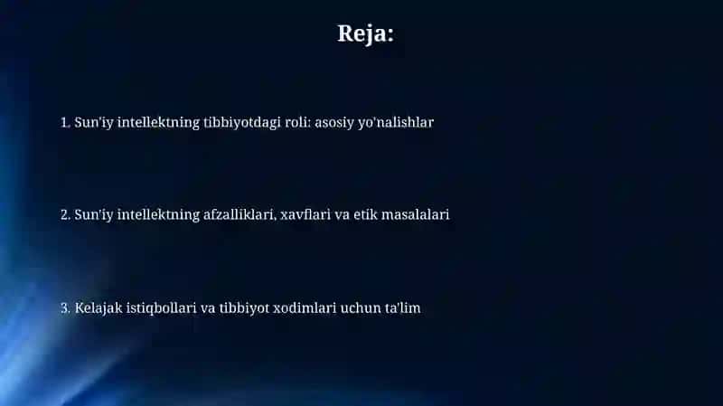 Sun'iy intellektning tibbiyot sohasidagi oʻrni 2