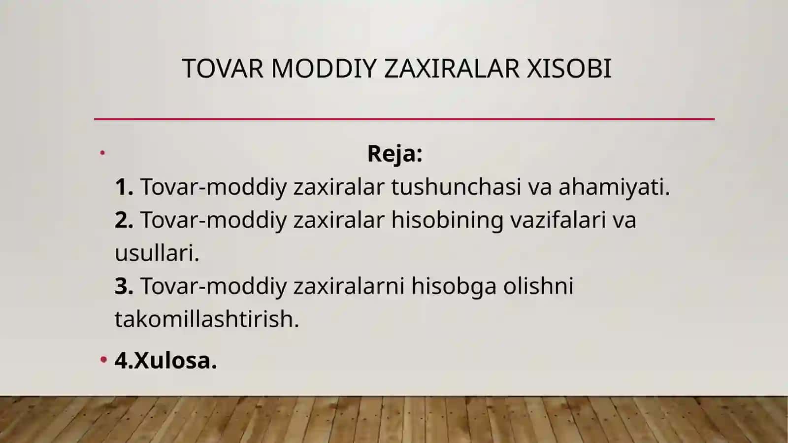 Tovar-moddiy zaxiralar 2