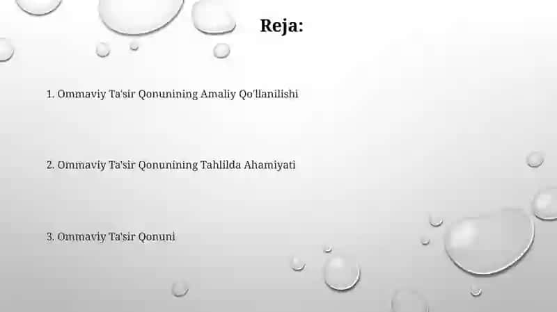 Ommaviy Ta'sir Qonuni 2