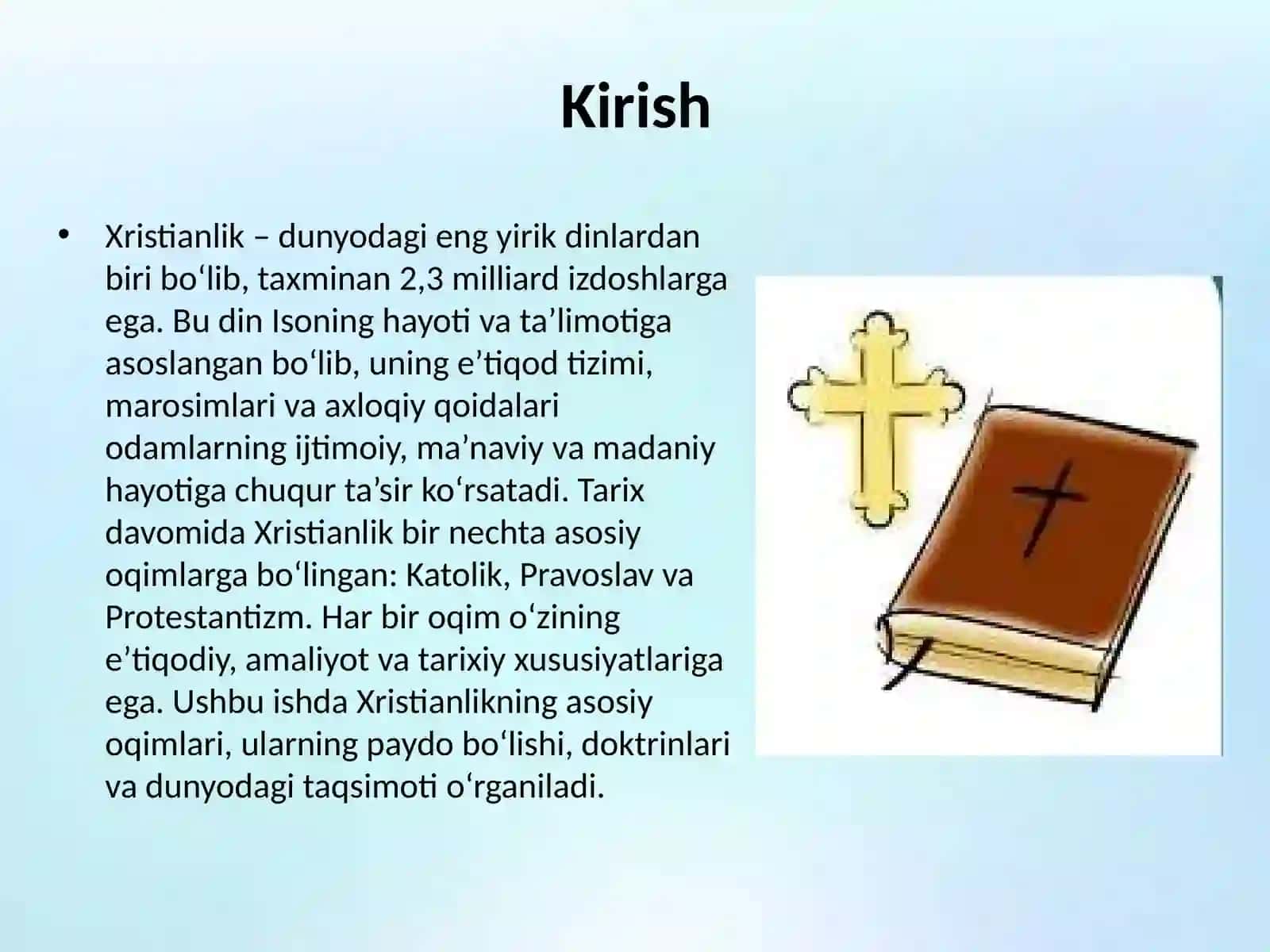 Xristianlikdagi asosiy oqimlar 2