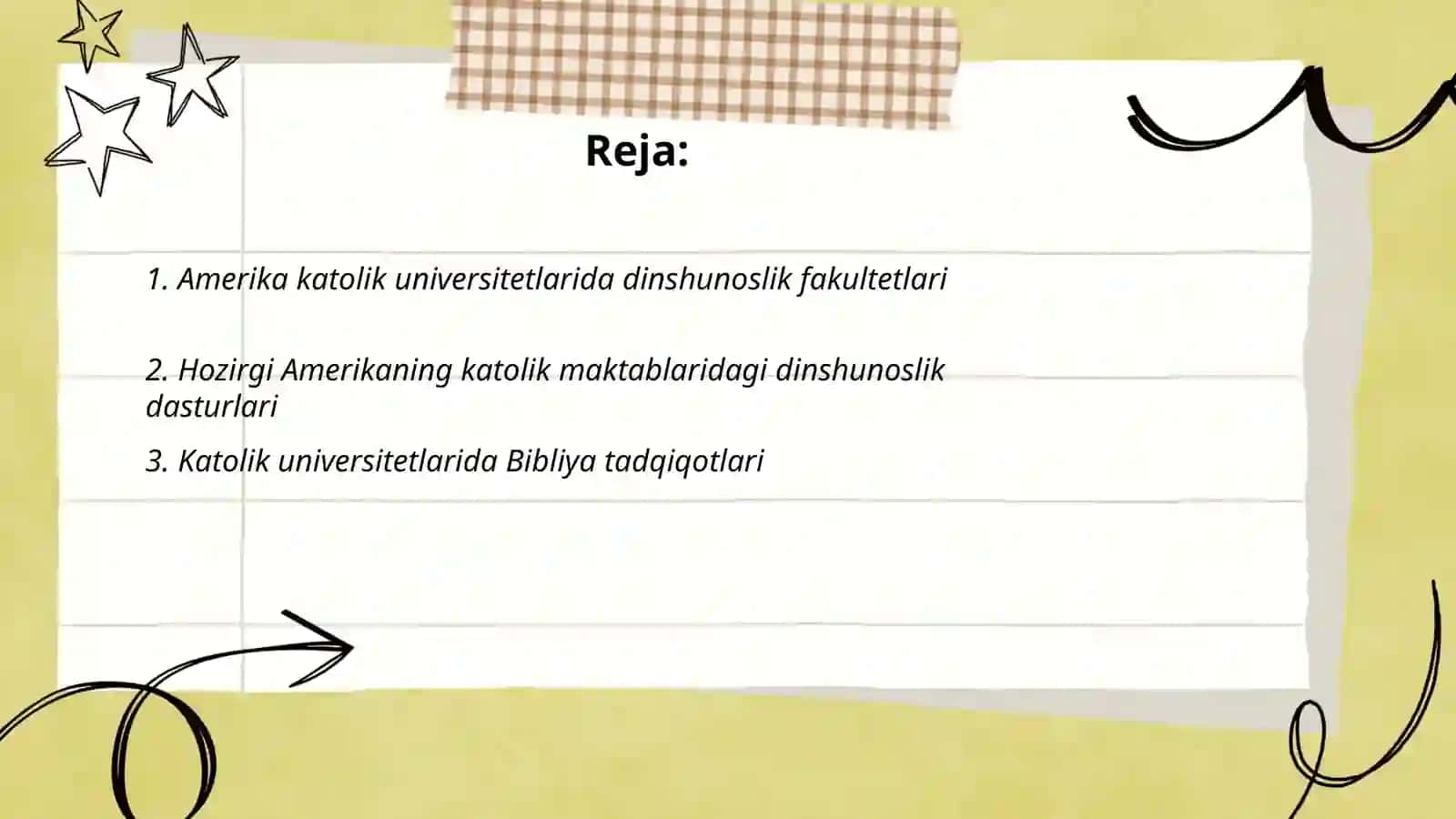 Amerika katolik universitetida Dinshunoslik taʼlimi 2