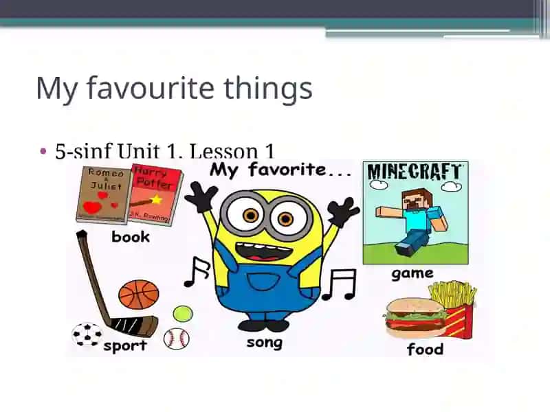 "My favourite things" mavzusida microteaching 2
