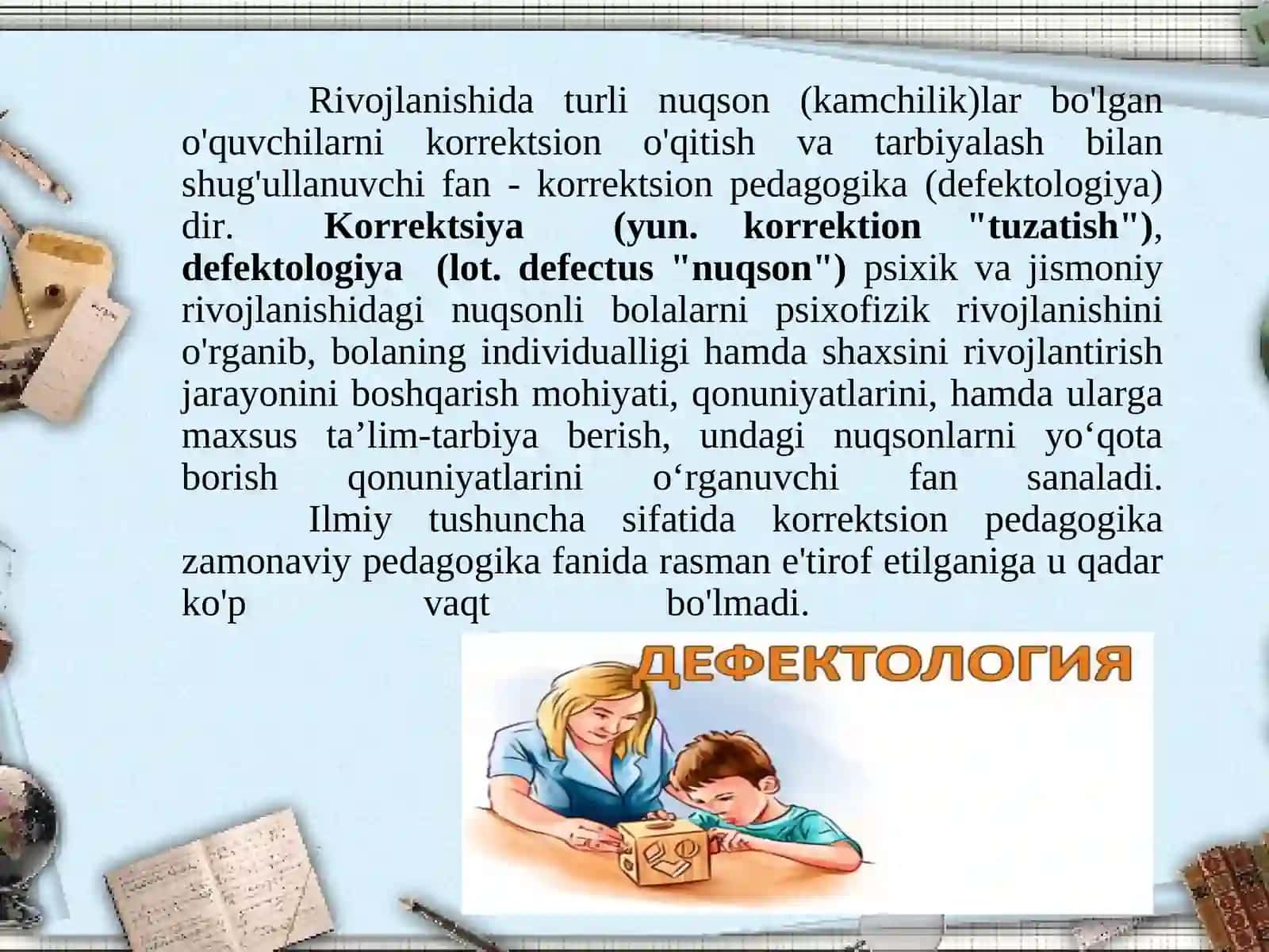 KORREKTSION PEDAGOGIKA VA INKLYUZIV TA’LIM ASOSLARI 2