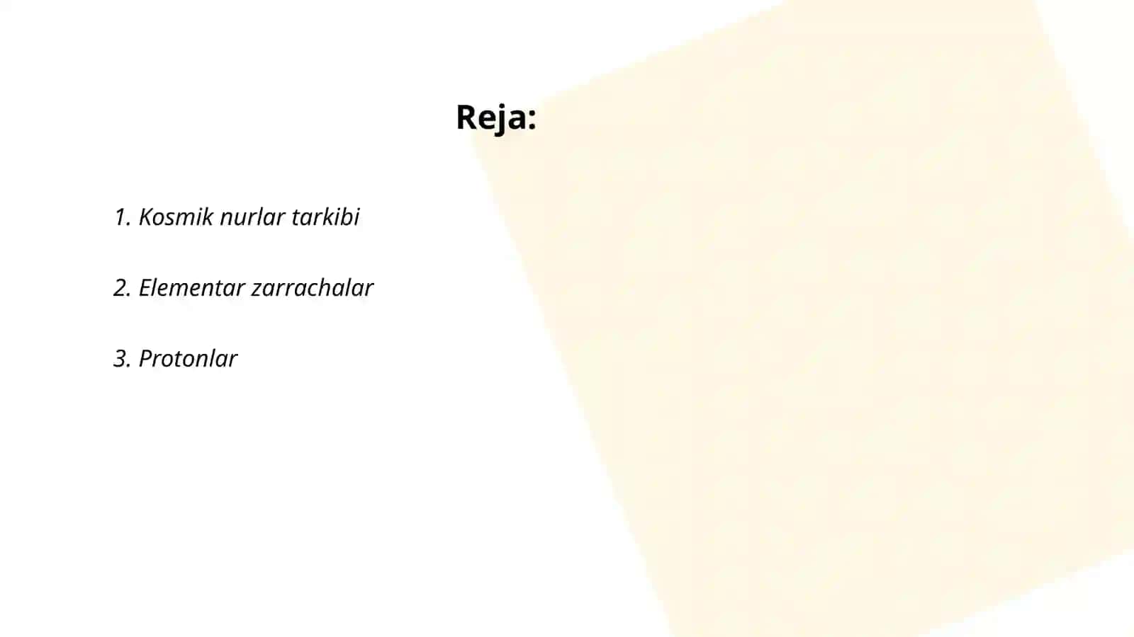 Kosmik nurlar tarkibini oʻrganish 2
