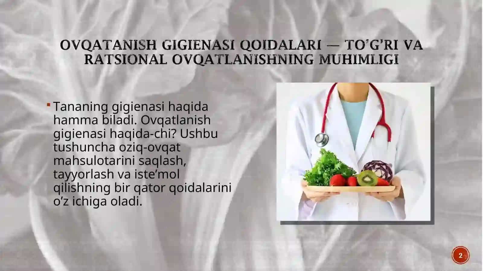 OVQATLANISH GIGIENASI 2