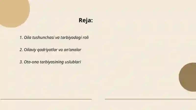 Oila tarbiyasi asoslari 2