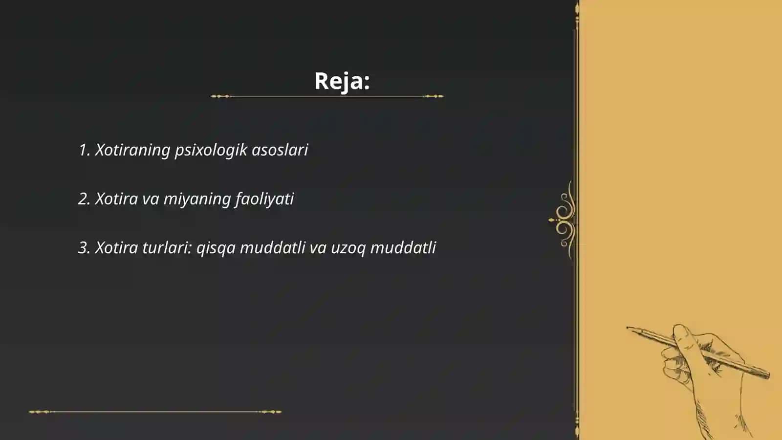 Xotira mavzusi 2