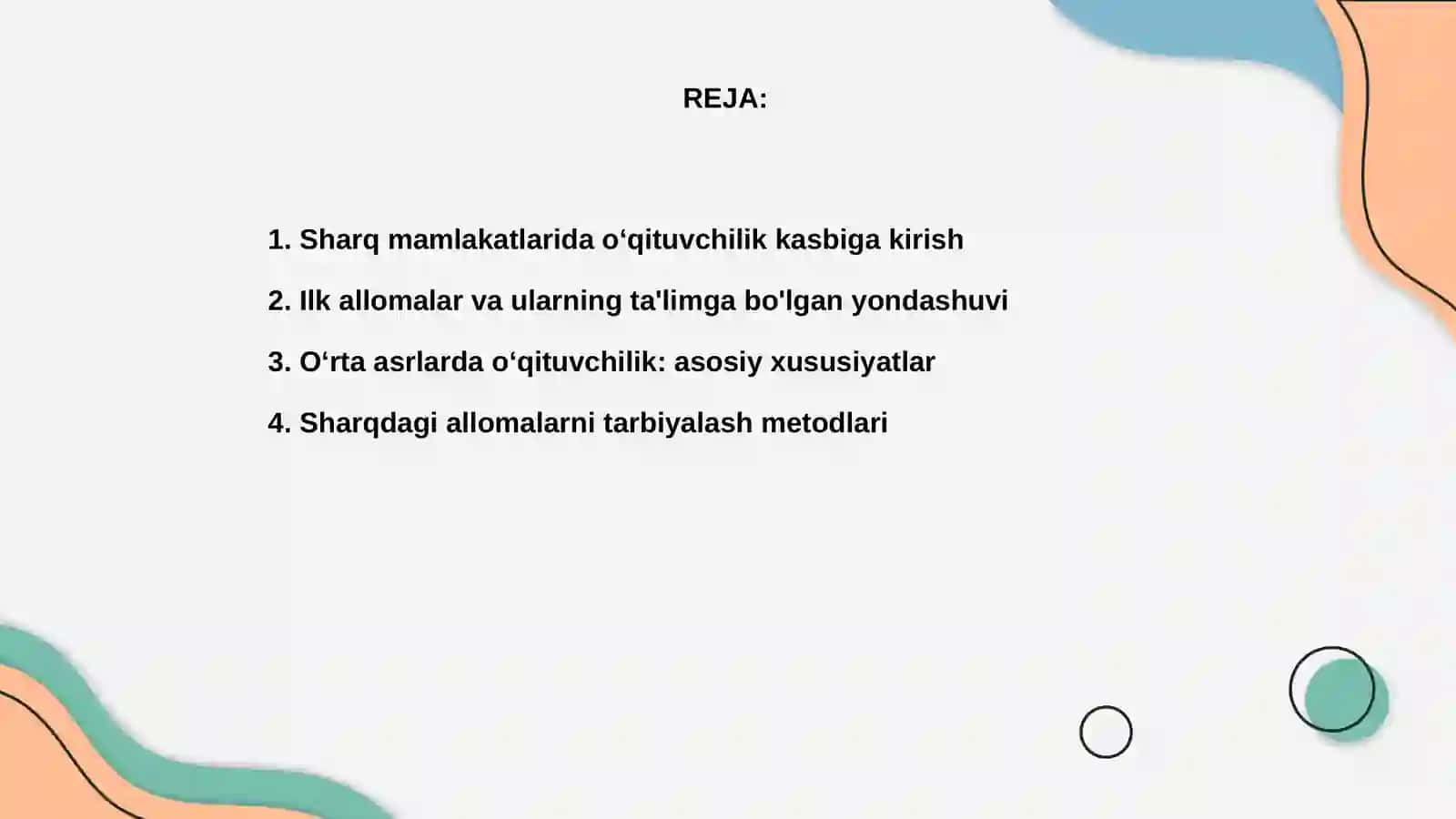 Sharq mamlakati allomalarining oʻqituvchilik kasbiga oid ilk qarashlari 2