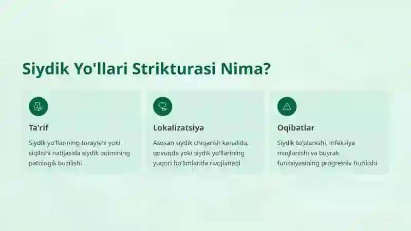 Siydik Yo'llari Strikturasi va Ularning Oqibatlari 2