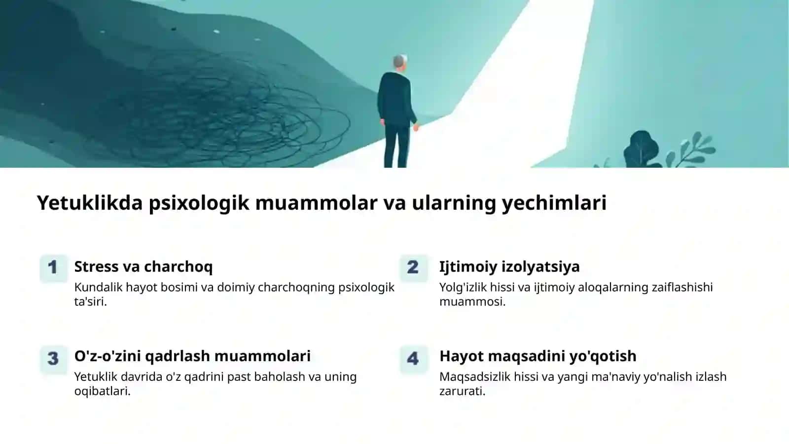 Yetuklik davri: ruhiy o'sish va o'zgarishlar 2