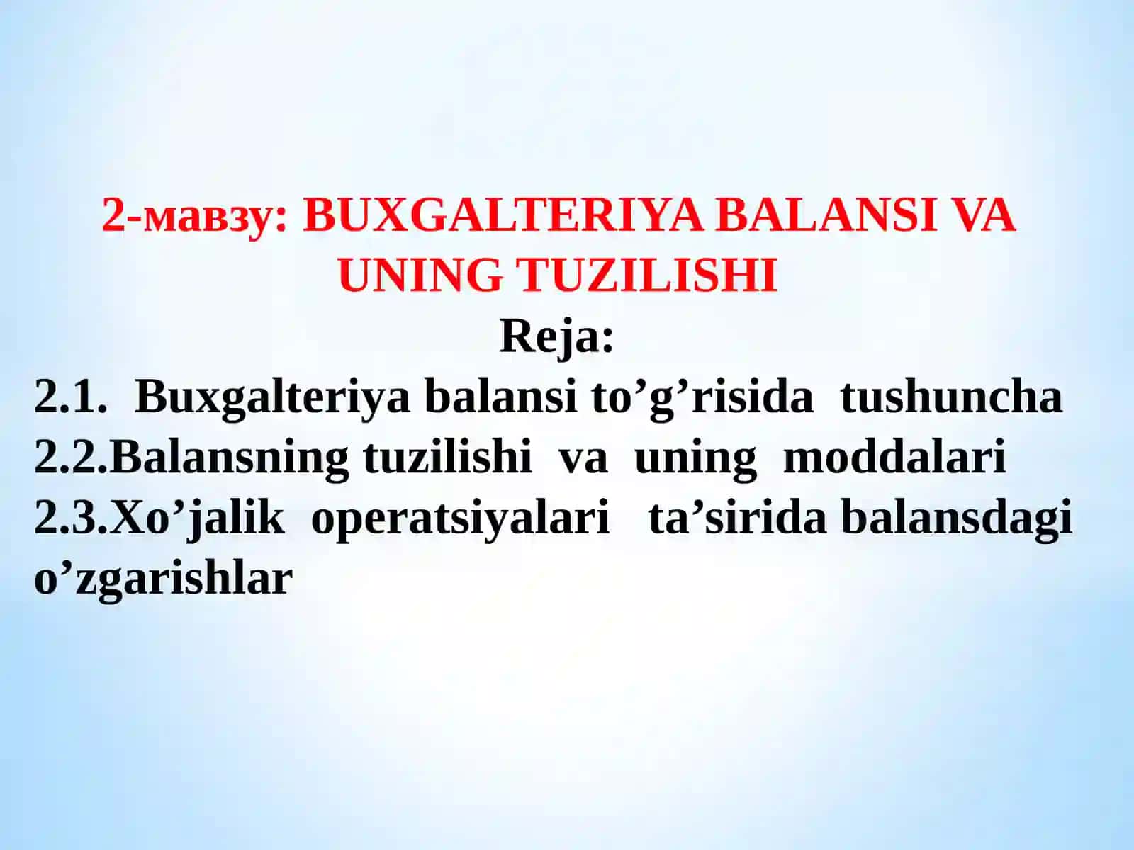 BUXGALTERIYA BALANSI VA UNING TUZILISHI 2