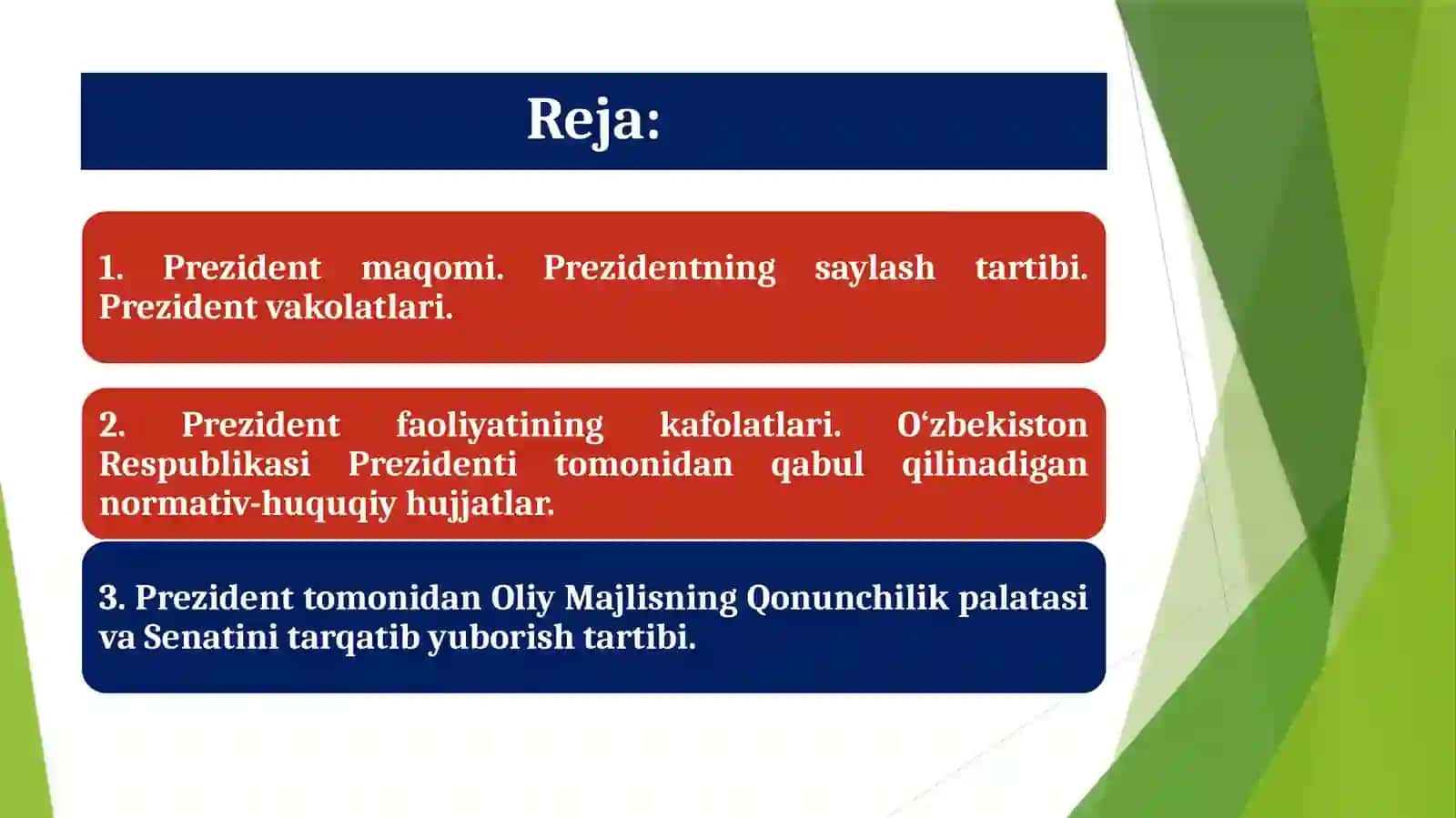 O'zbekiston Respublikasi Konstitutsiyasi 2