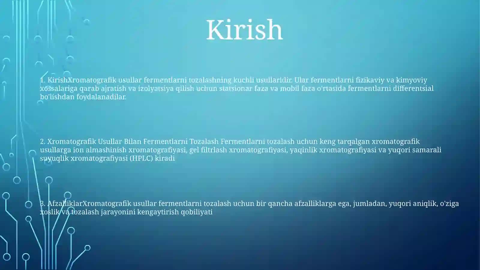 Xromatografik Usullar BilanFermentlarniTozalash 2