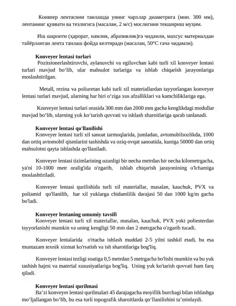 Konveyer lentasi 2