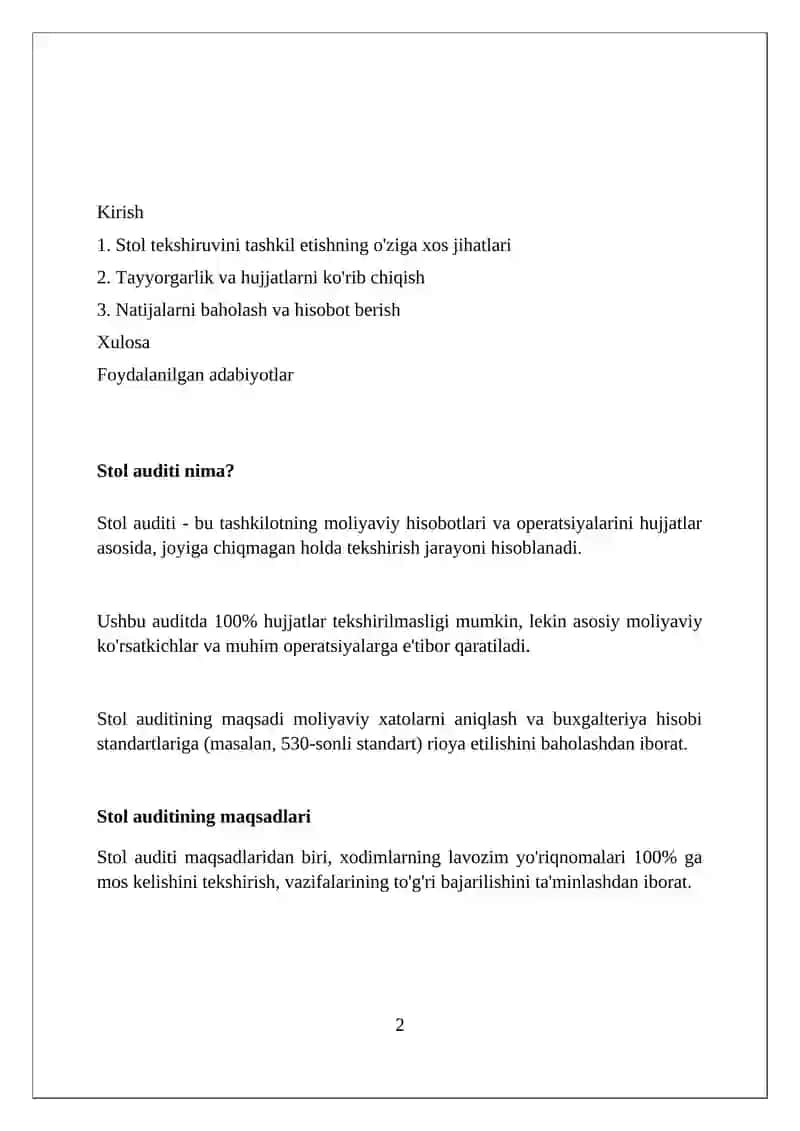 Kameral soliq tekshiruvi 2