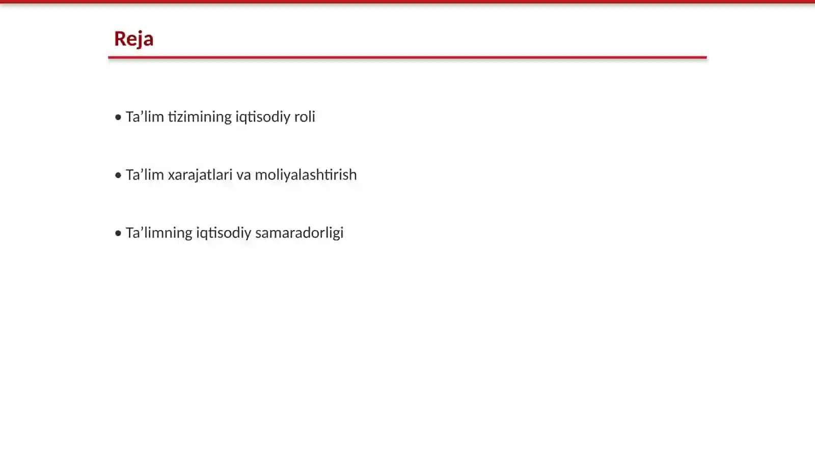 Taʼlim tizimi iqtisodiyoti 2