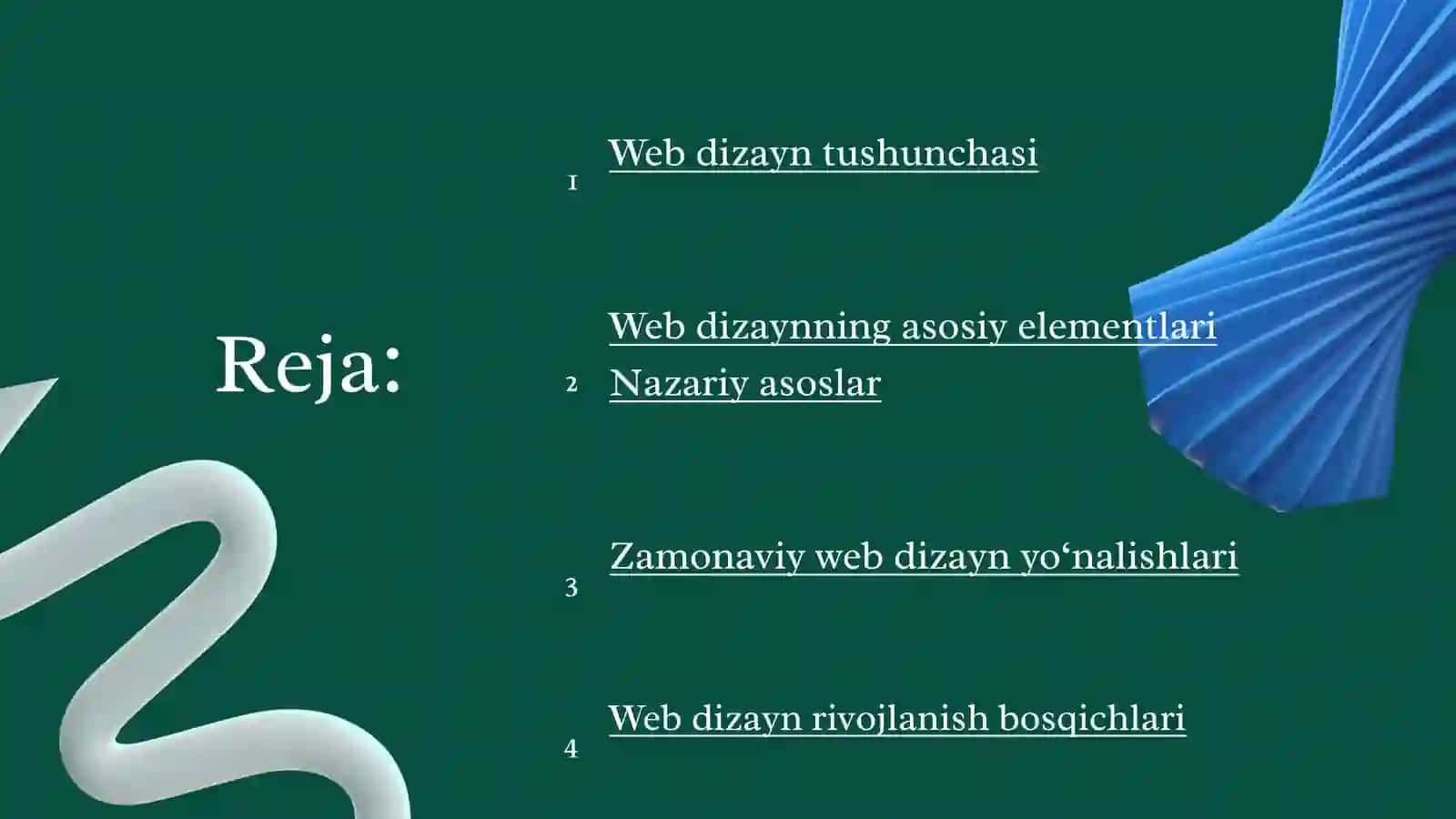 Web dizaynning nazariy asoslari va rivojlanish tarixi 2
