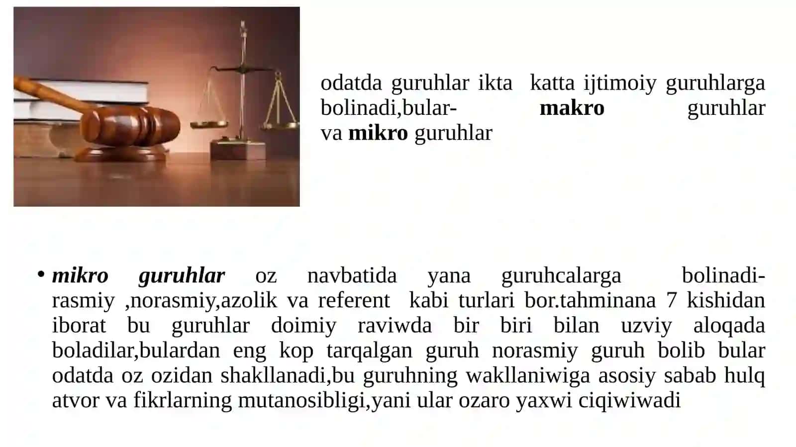 Jinoiy guruhlarning tipologiyasi 2