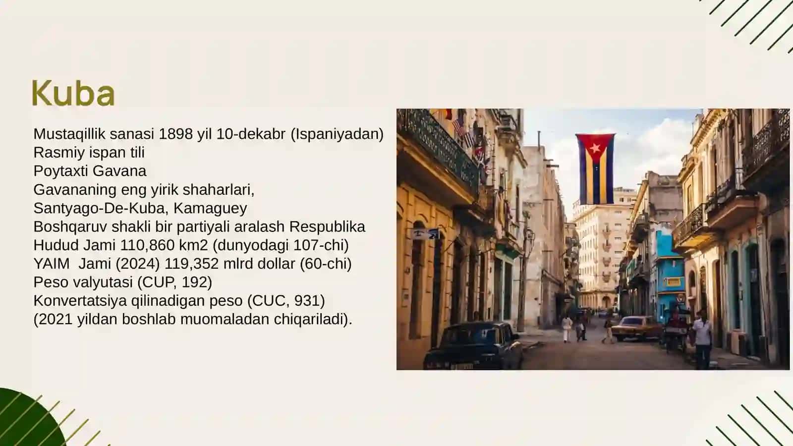 KUBA Pul tizimi 2