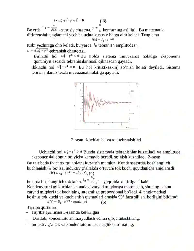 ERKIN ELEKTROMAGNIT TEBRANISHLARNI O’RGANISH 2