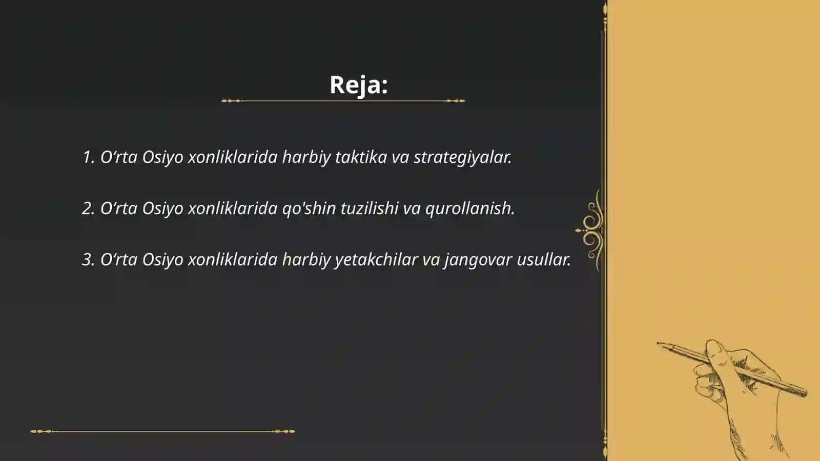Oʻrta Osiyo xonliklarida harbiy ishlar tarixi 2