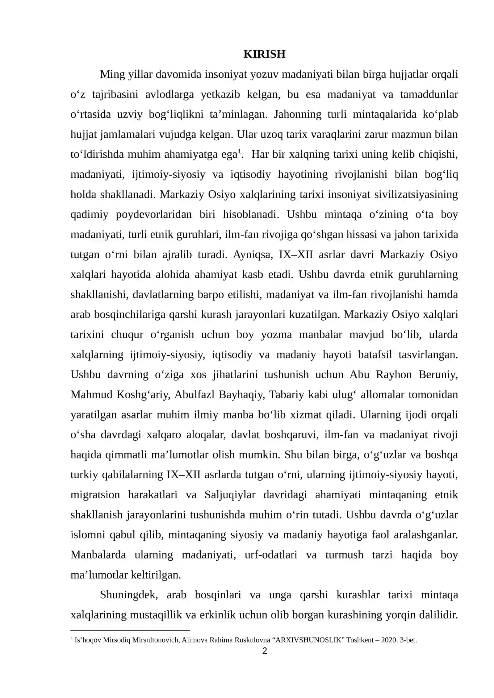 IX-XII asrlarda yozma manbalar 2