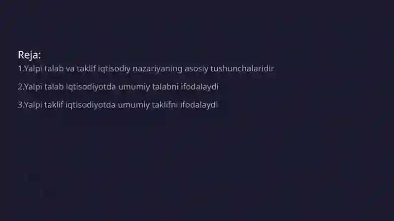Yalpi talab va yalpi taklif modeli 2