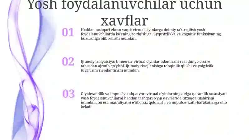 Virtual OʻYinlarning Asoratlari 2