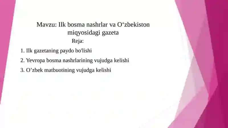 Ilk bosma nashrlar va O‘zbekiston miqyosidagi gazeta 2